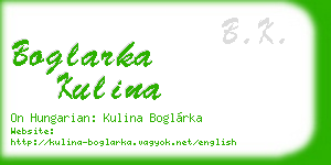 boglarka kulina business card